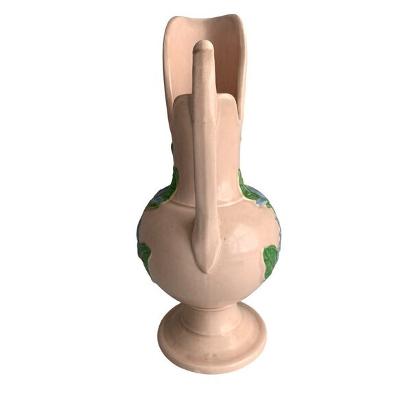 Hull Art 13.5" Tall Pale Pink Pottery Pitcher Floral H-19-13 1/2" - Picture 4 of 7